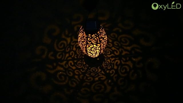 Solar Lanterns Outdoor Waterproof, 2 Pack Solar Garden Lanterns, LED Hanging Lanterns Solar Powered with Handle, Garden Decorative Retro Metal Solar Light for Table Pathway Walkway, Gardening Gifts - Image 7